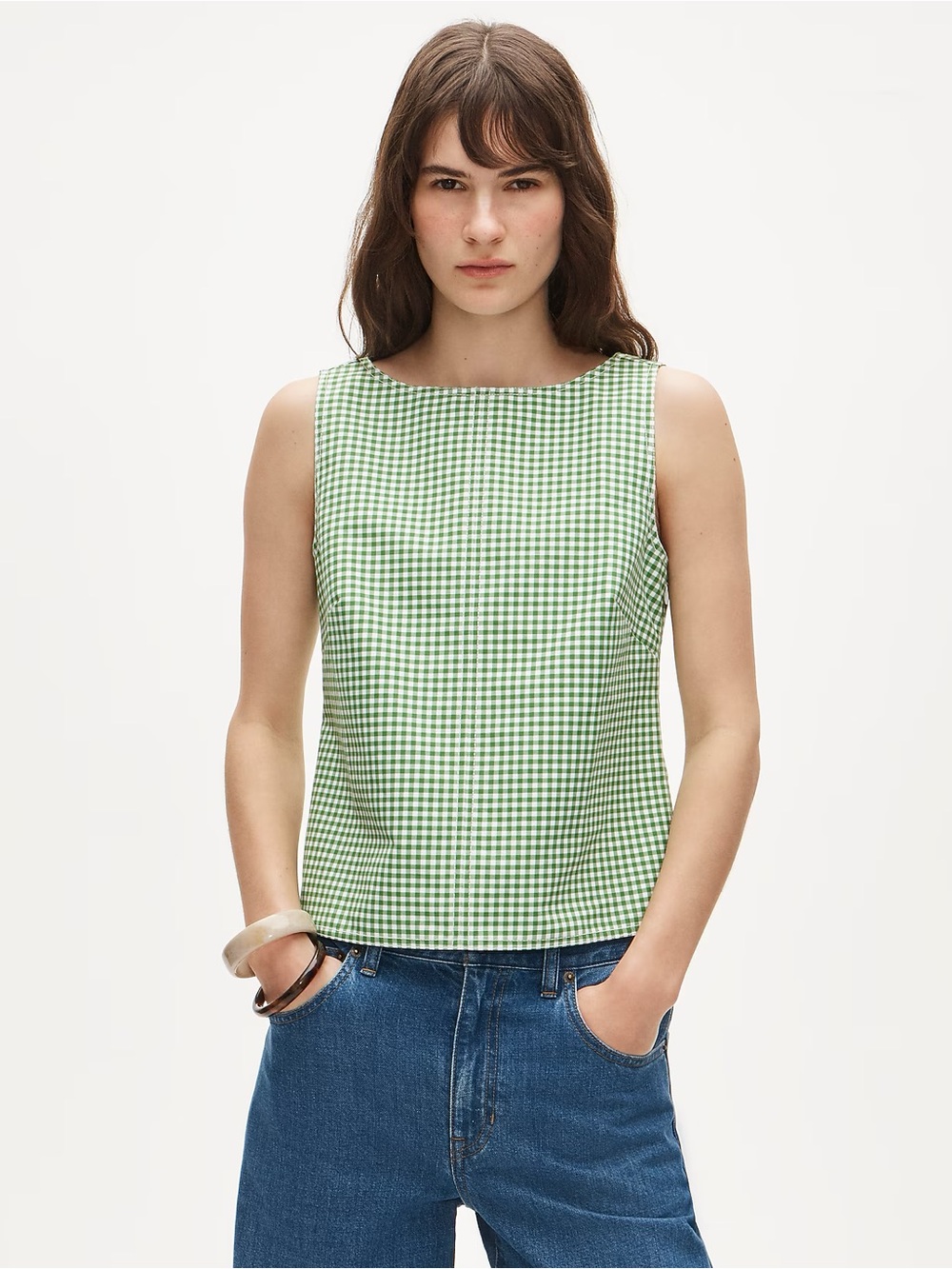 J. Crew Shell Top in Gingham